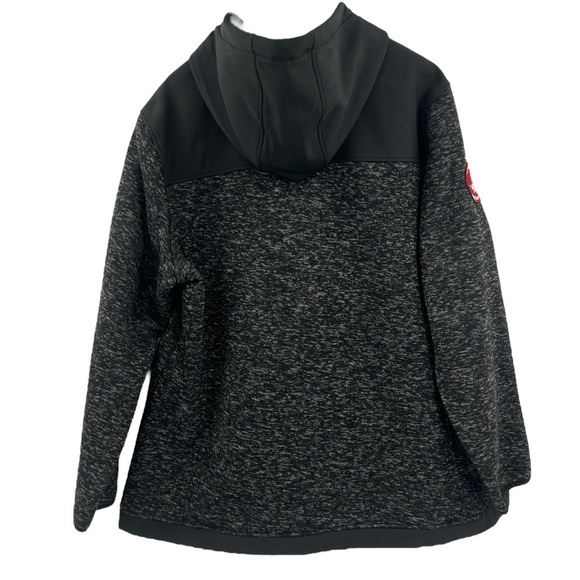 Canada Weather Gear Jacket Womens 1X Black Gray Fleece Full Zip Hoodie Plus NEW - Picture 2 of 10
